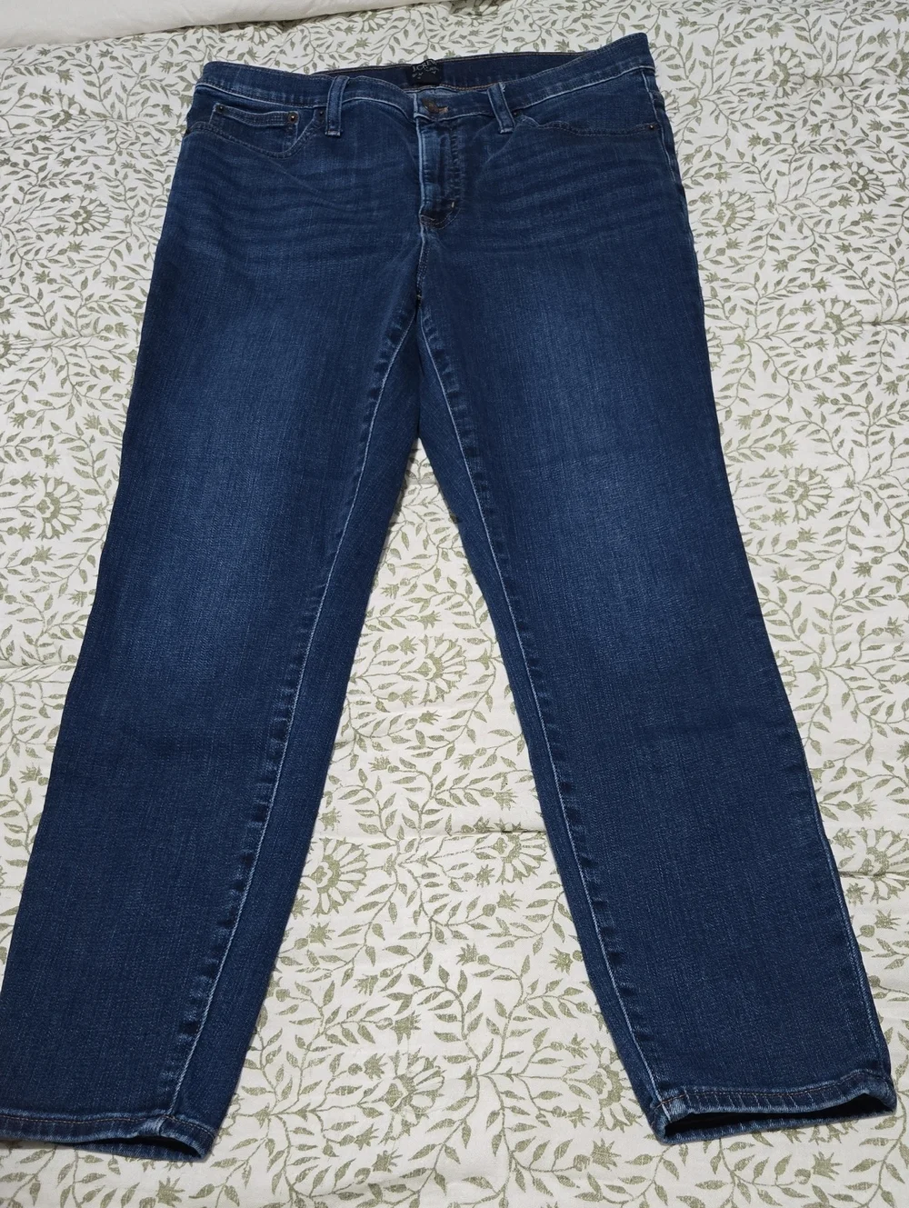 J. Crew Women’s Mid Rise Skinny Jeans in Dark Indigo